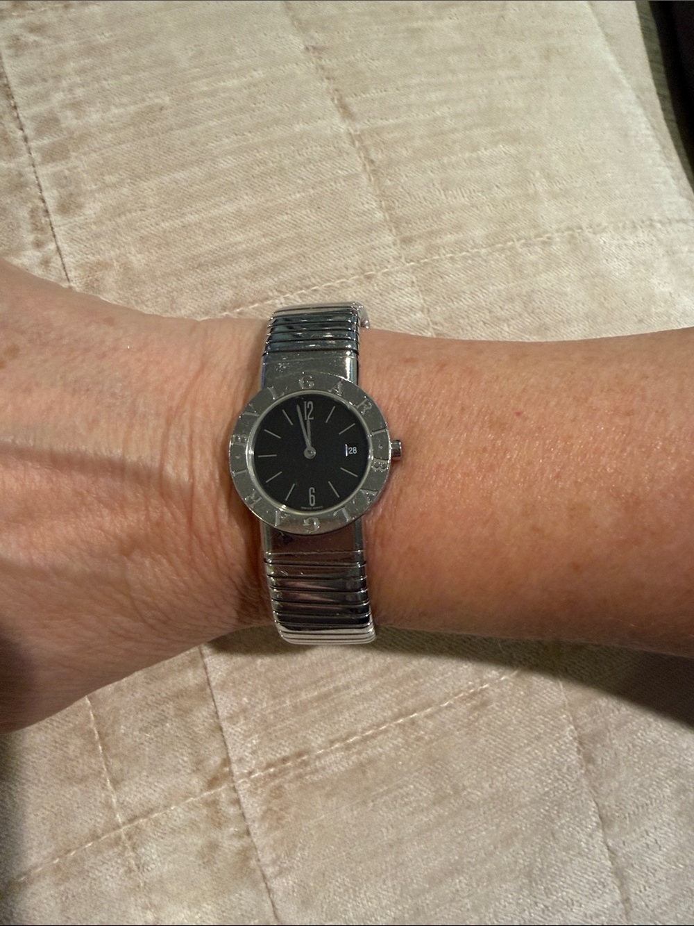 Bvlgari tubogas sterling watch